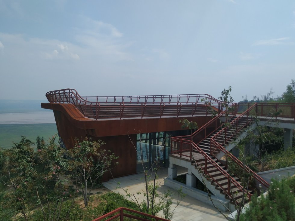 韩城沿黄公路耐候钢景观小品雕塑项目实景图（4）