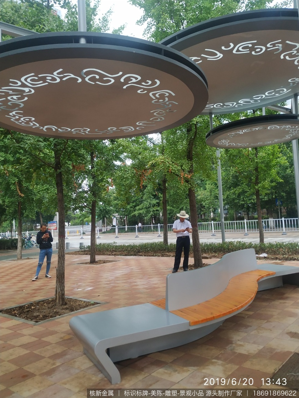 宝鸡市政景观廊架制作安装项目 - 图04 宝鸡市政景观廊架制作安装项目现场实拍图04-完工后的现场展示状态,可辅助判断廊架在真实使用场景中的呈现效果。